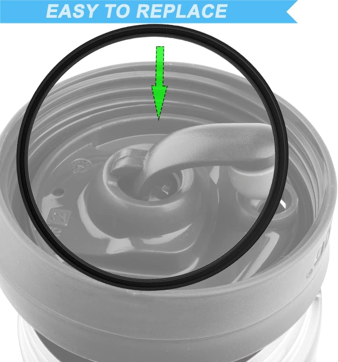 10 Pcs Replacement Rubber Lid Seals Compatible with 16 & 20 oz Contigo Black