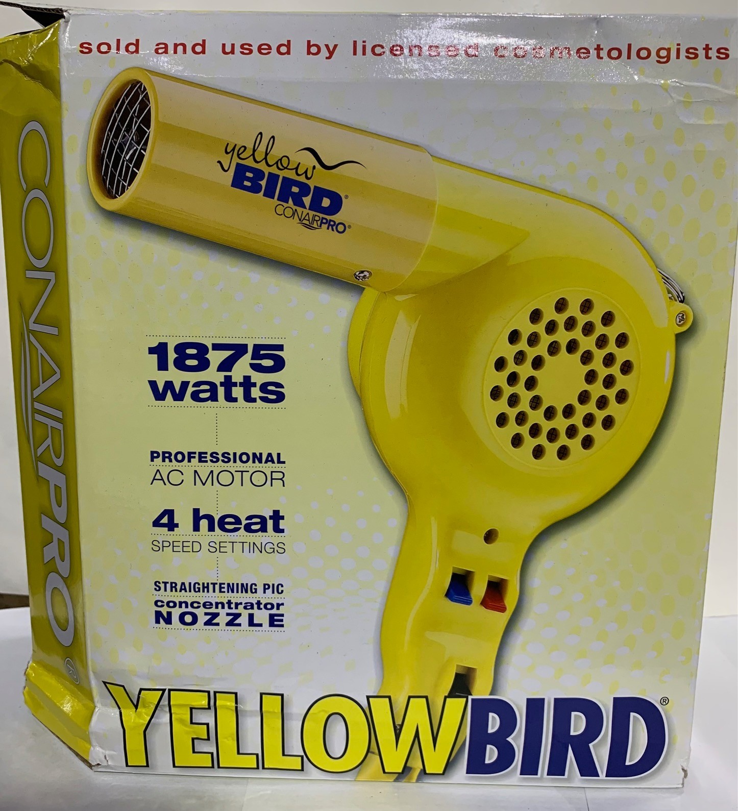 Conair Pro Yellow Bird Hair Dryer (Package Damaged)