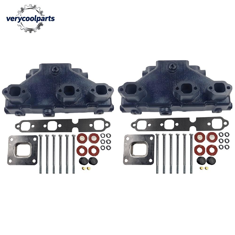 Pair Exhaust Manifold Dry Joint Riser fit Mercruiser GM 4.3 V6 2002-UP 864612T01