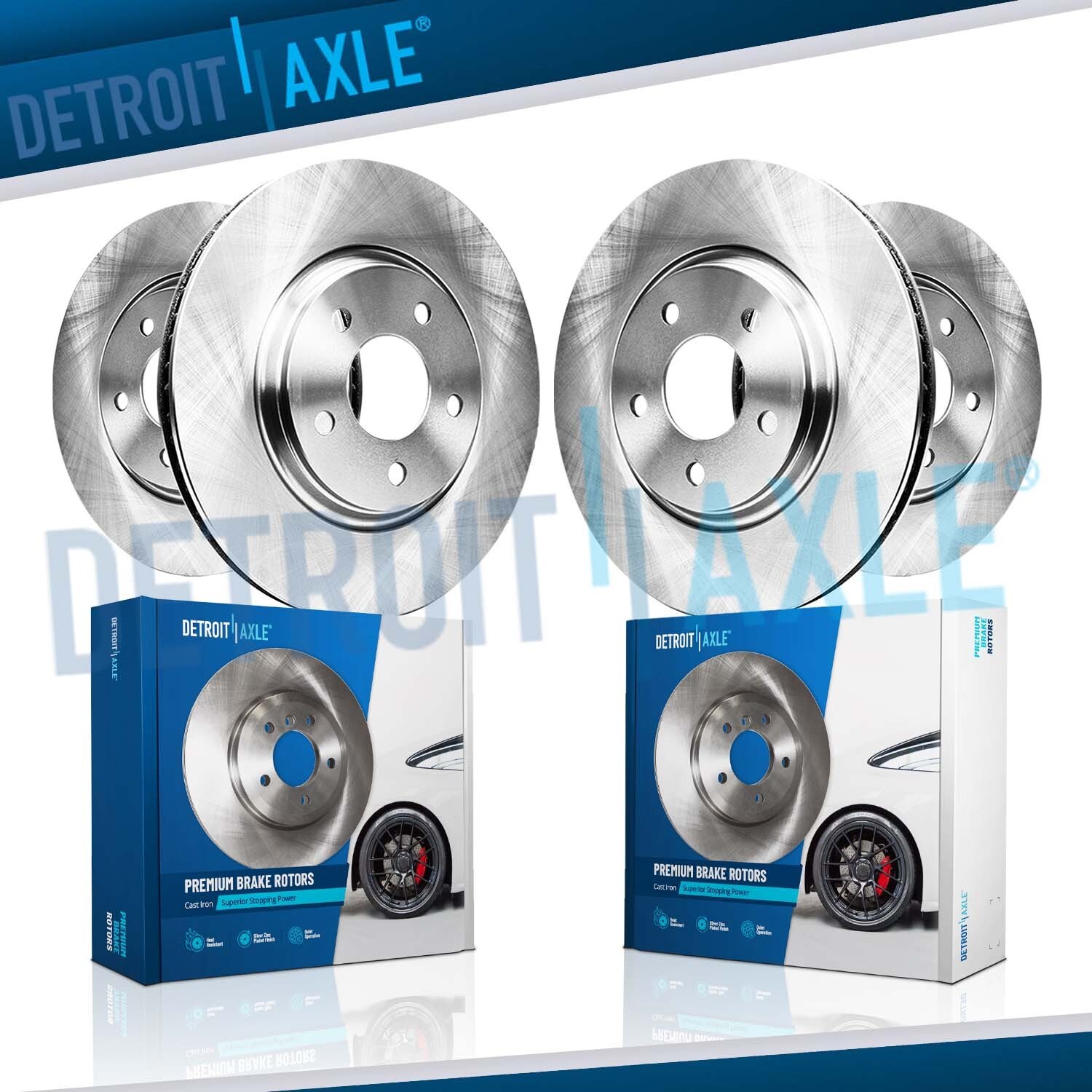 Front & Rear Disc Brake Rotors Kit for 2010 - 2017 Chevy Equinox GMC Terrain