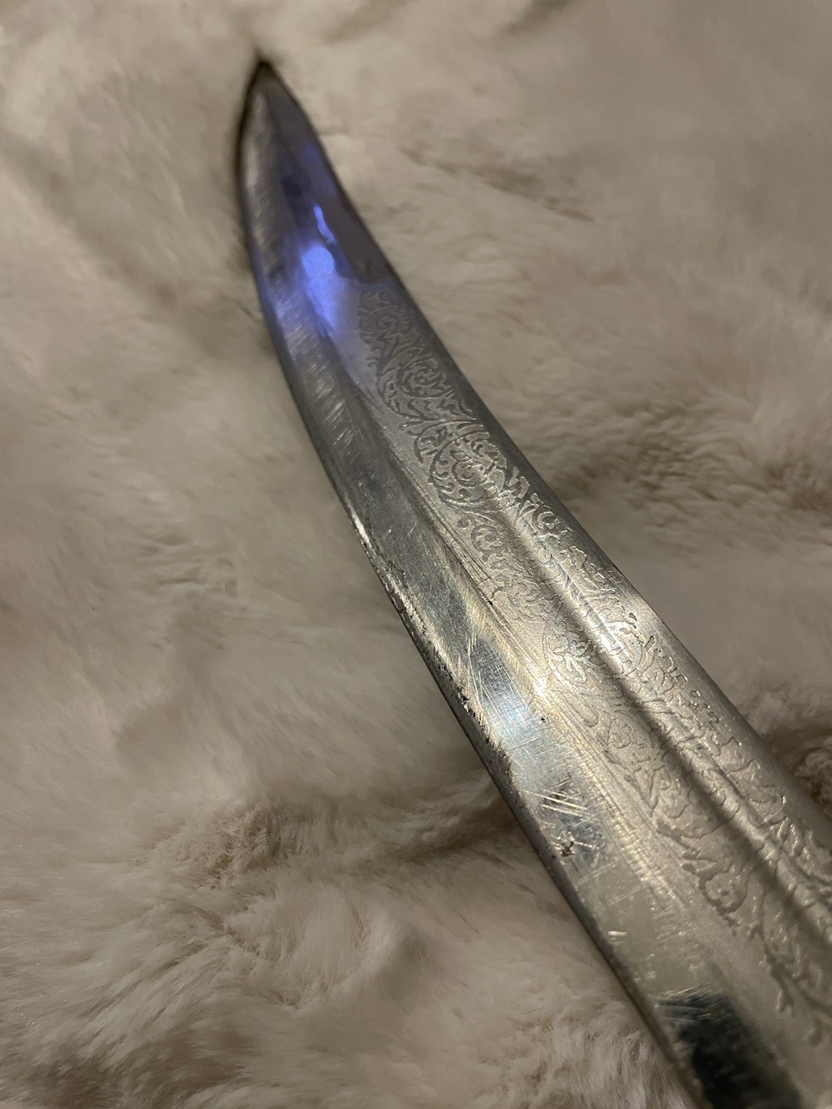 VIntage Shamshir India Dress Sword with Brass Scabbard 22”