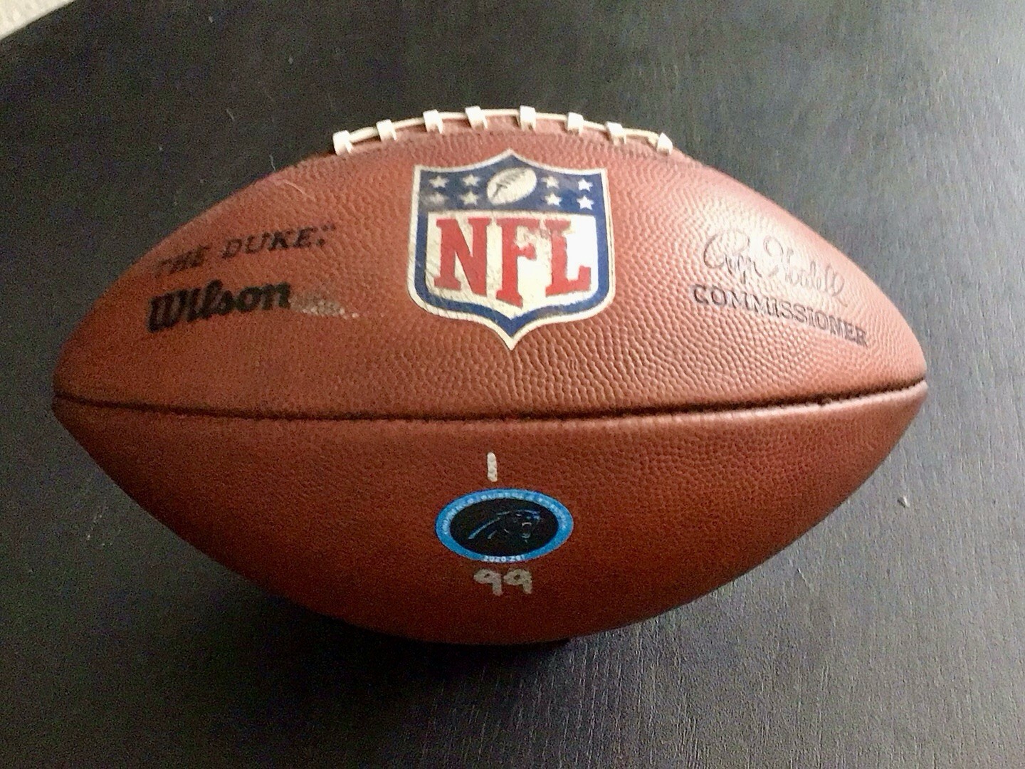 Carolina Panthers Game Used NFL Football With COA