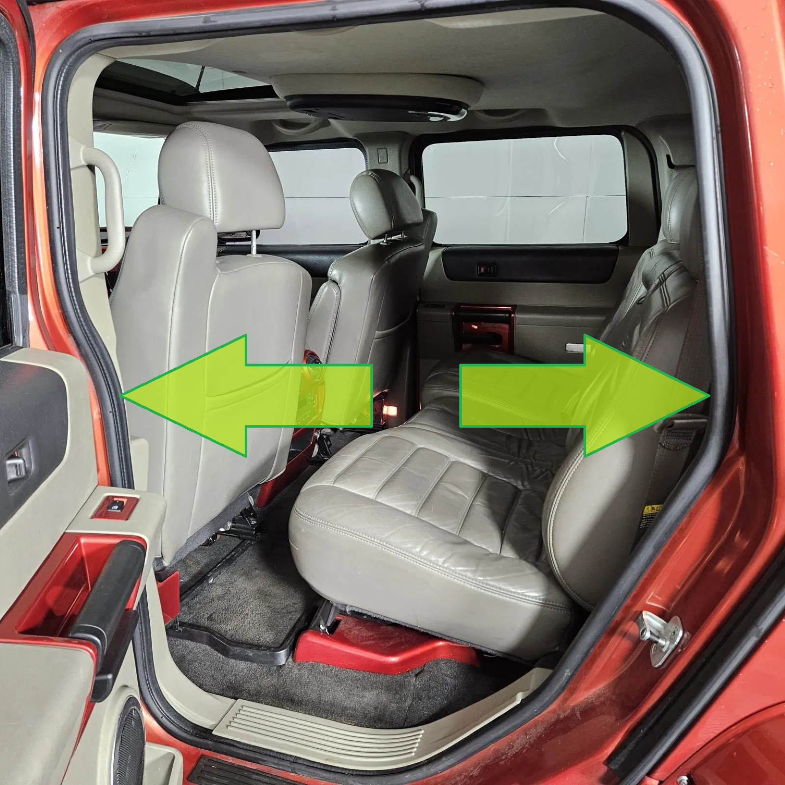 2003-2009 Hummer H2 Door Seal Weatherstrip On Body 4-Piece Set Front-Rear, LH-RH