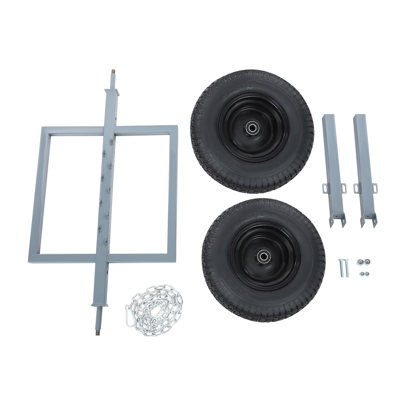 Log Skidder Heavy Duty Log Holder, Log Dolly with Chain Grey 1500 LBS Capacity