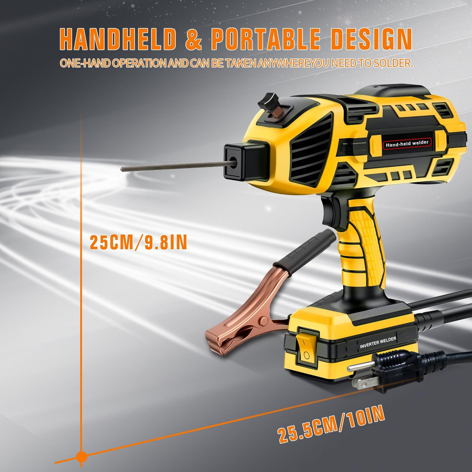 YesRight 120A Portable ARC Welder Gun, 110V Handheld Welding Kit