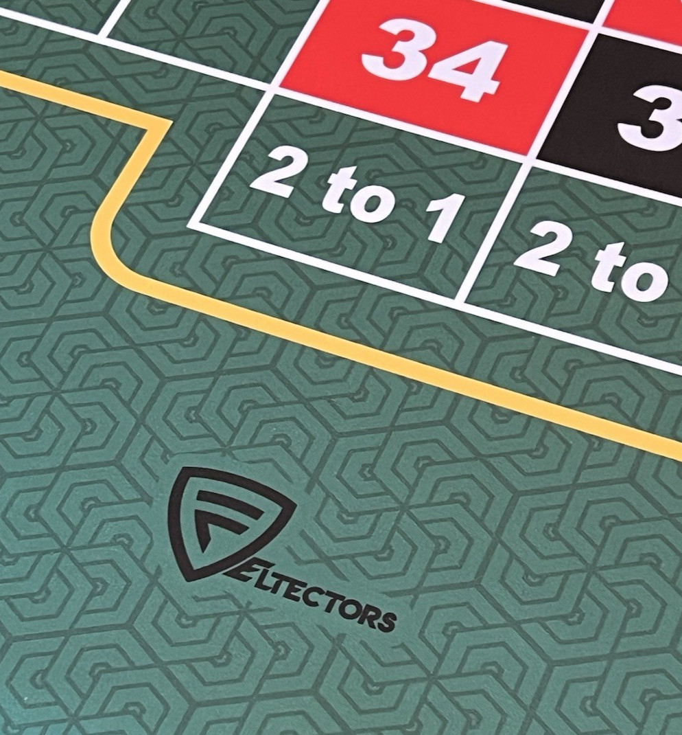 Feltectors Custom Made No Zero Roulette Table Neoprene Mat 73x31.5" w/ Carry Bag
