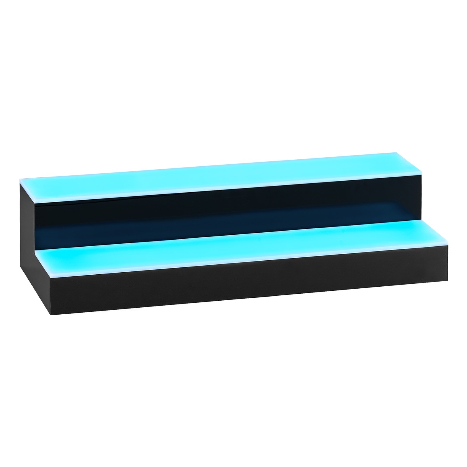 Uimoso LED Illuminated Liquor Bottle Display, 2-Tier, 20-Inch, Holds 10 Bottles