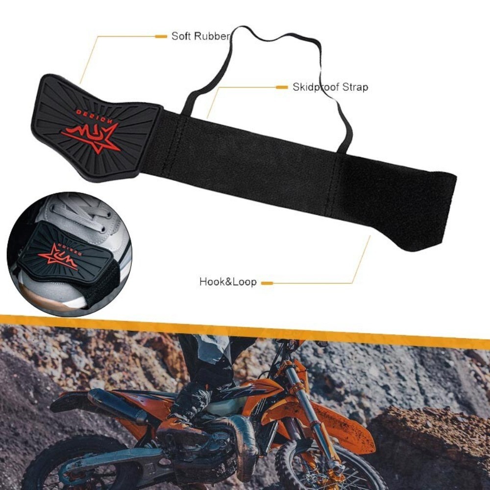 Mens Motorcycle Motorbike Shift Pad Shoe Boot Protector Cover Rubber Gear Black