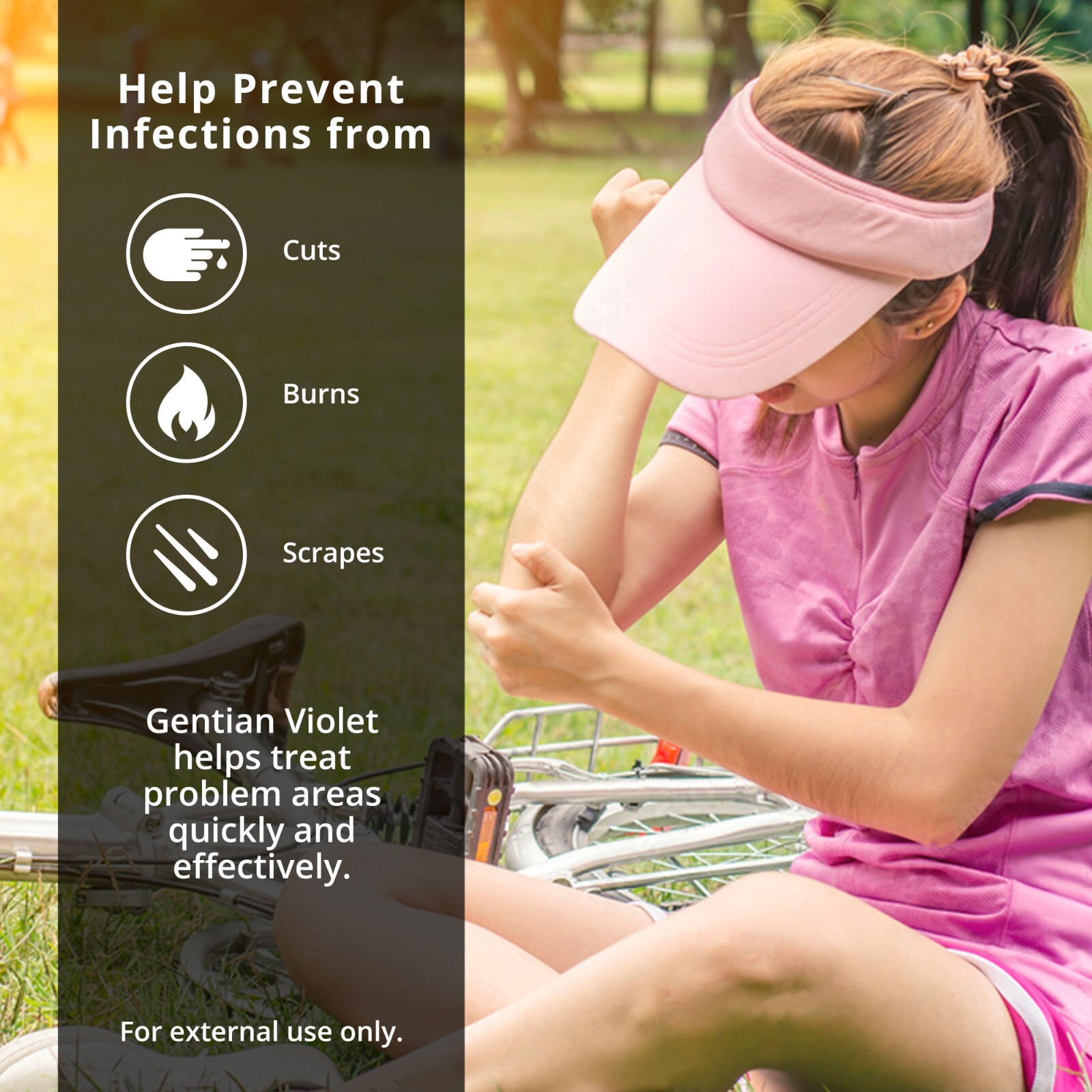 De La Cruz 1% Gent Violet Skin Antiseptic (Violeta Genciana) 1 OZ, 8/2026 3 PACK