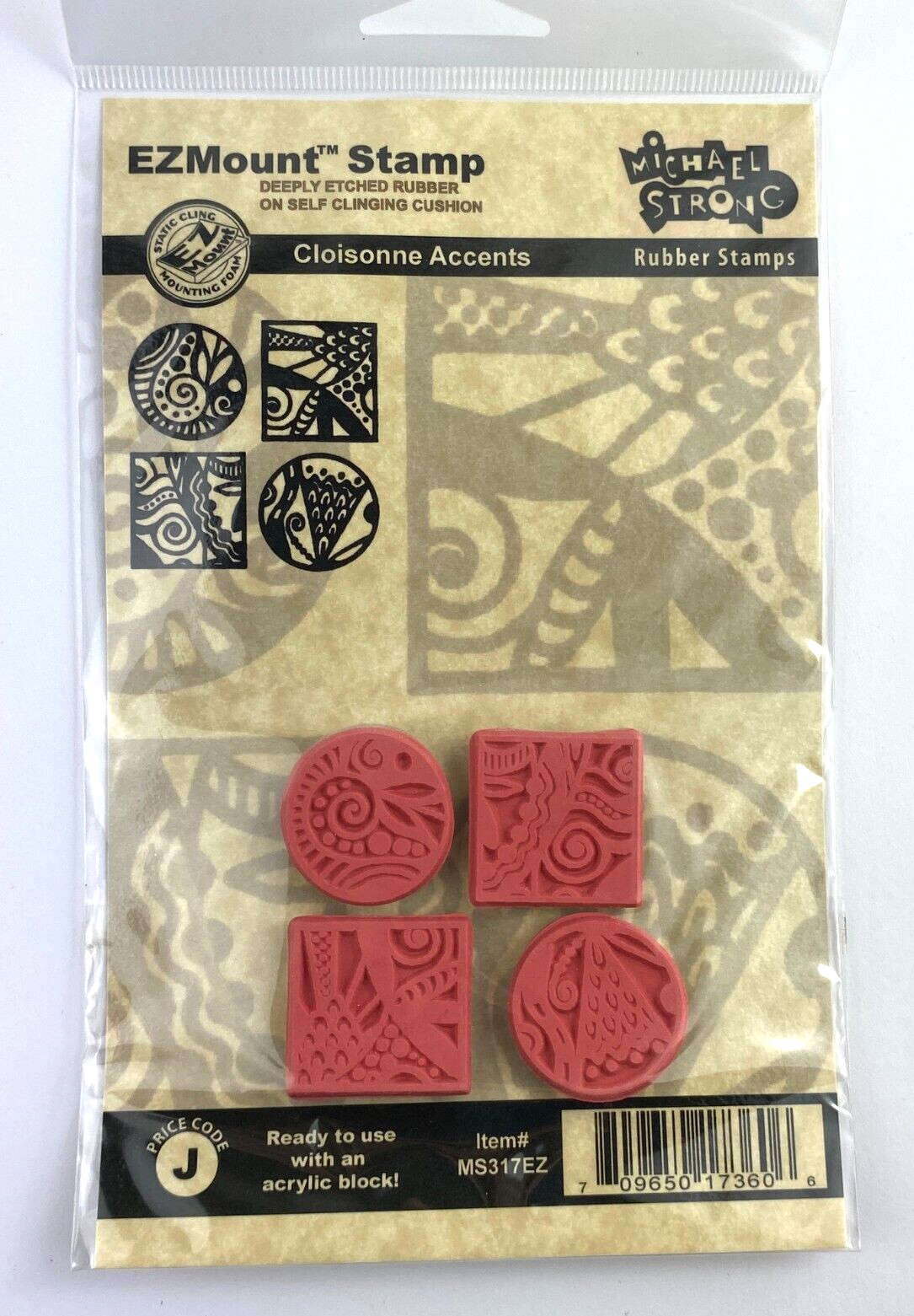 Michael Strong - Cloisonne Accents  - Rubber Stamp