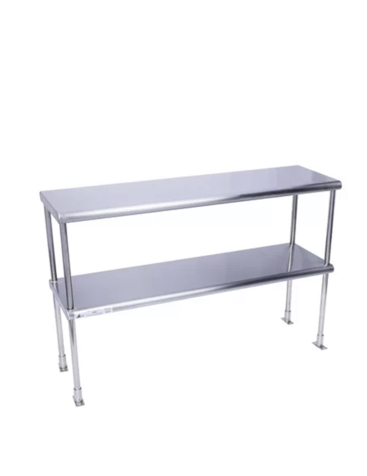 Stainless Steel Adjustable Double Overshelf for Work Table 18"x48" - TOP Mount