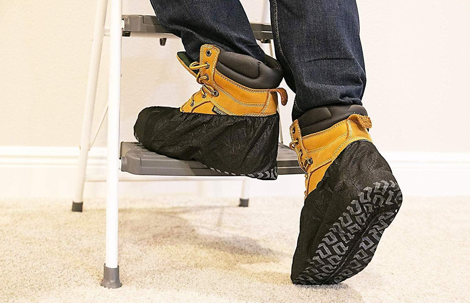 Industrial Disposable Shoe Covers Extra Large 100 Pack