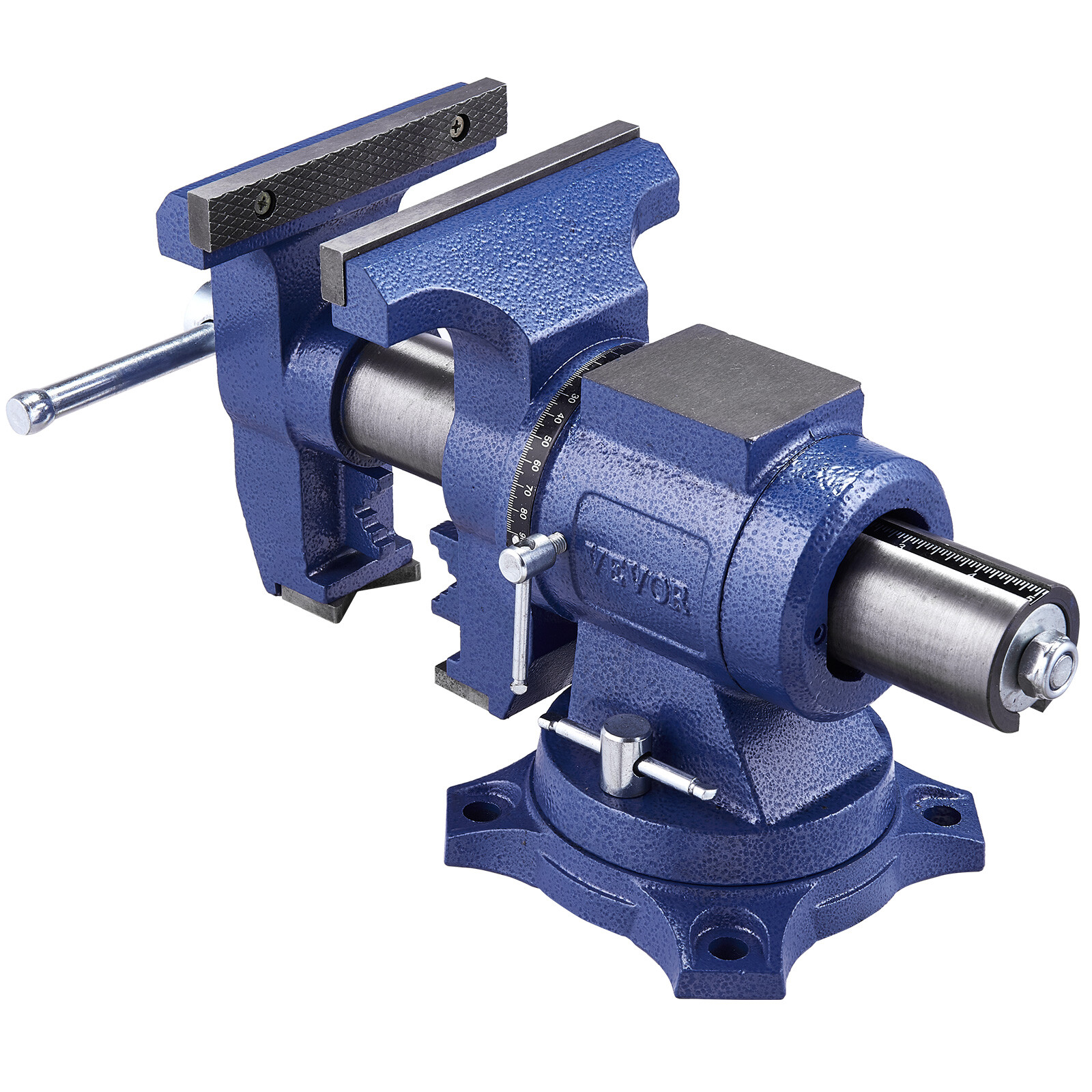6-1/2" Multi-Purpose Bench Vise Heavy Duty Ductile Iron 360° Swivel Base