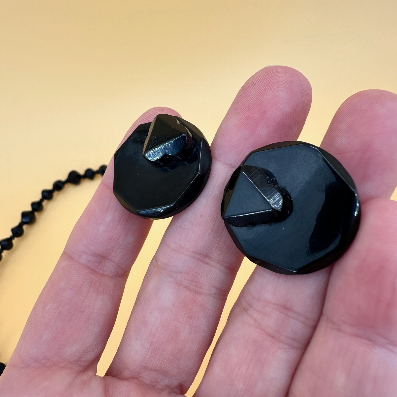 Vintage Black Acrylic Mix Jewelry Lot Earrings Necklaces Bracelets Faceted Bead