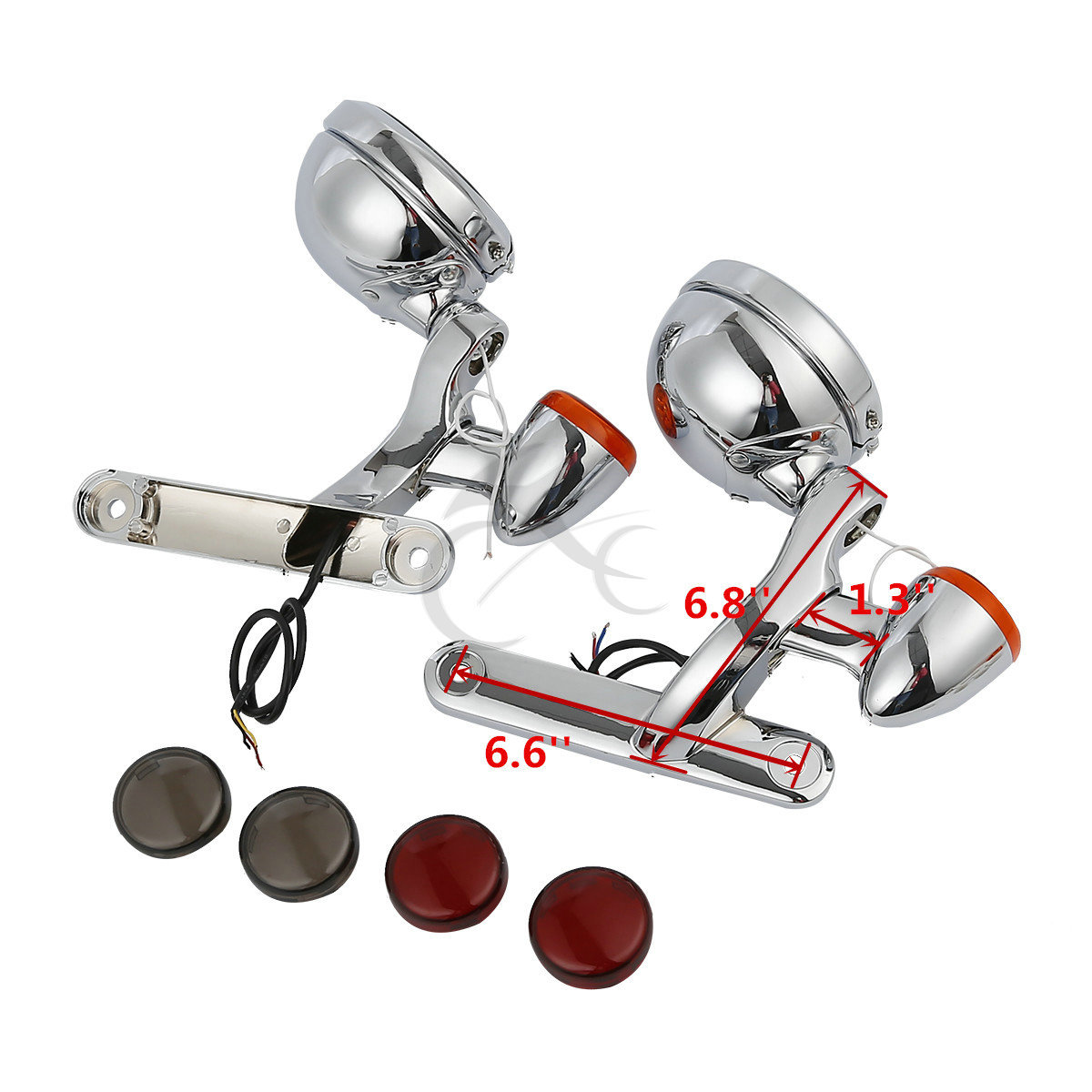 Turn Signal LED Spot Fog Light Bracket Fit For Harley Touring Road King 94-23 US