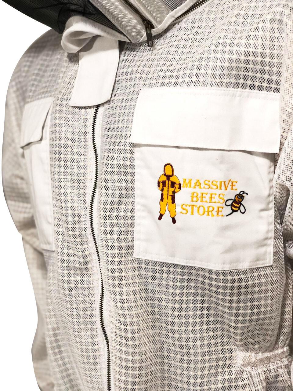 3 Layer Ventilated Suit round and fencing veil bee suit beekeeper round veil