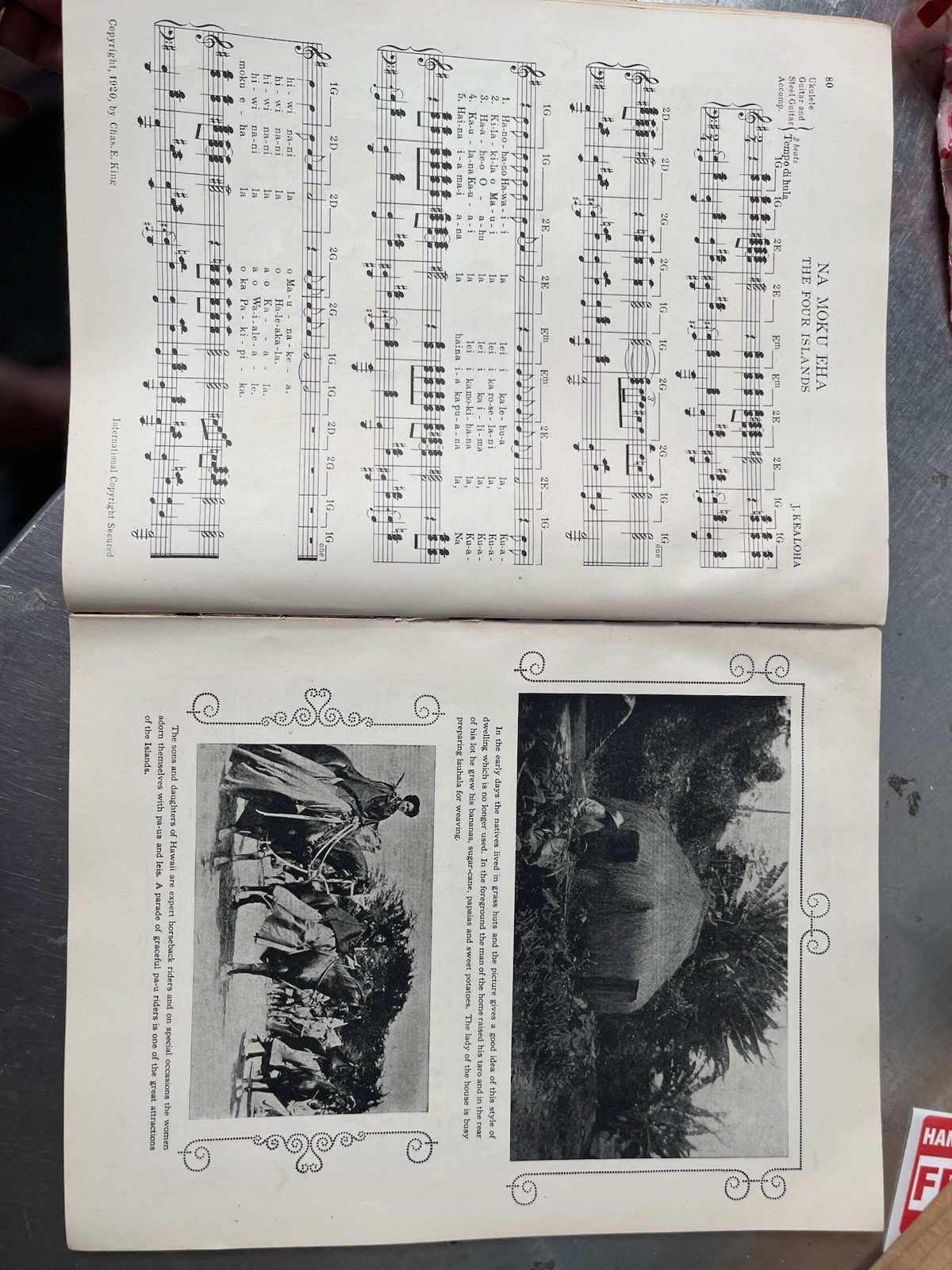 Vintage 1238 King's Book Of Hawaiian Melodies Sheet Music Charles E. King
