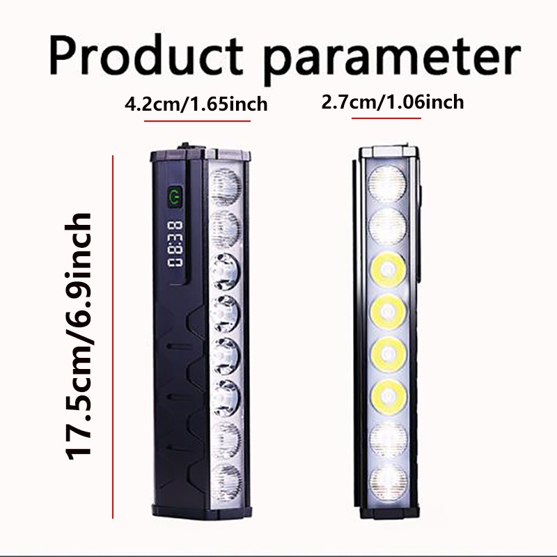 Powerful 4500LM LED Bike Light Bar 10000mAh Rechargeable Bicycle Front Headlight