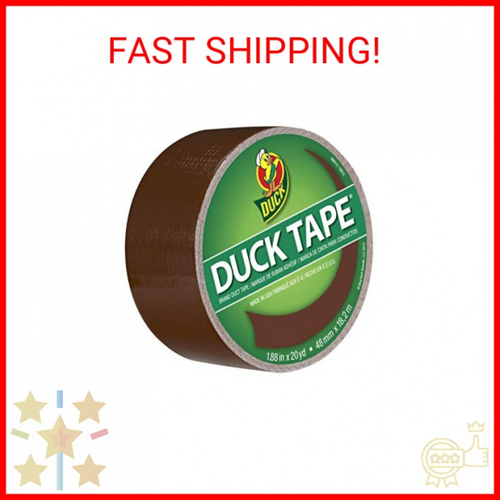 Duck Brand 1304965 Color Duct Tape, Single Roll, Brown, 60 Foot