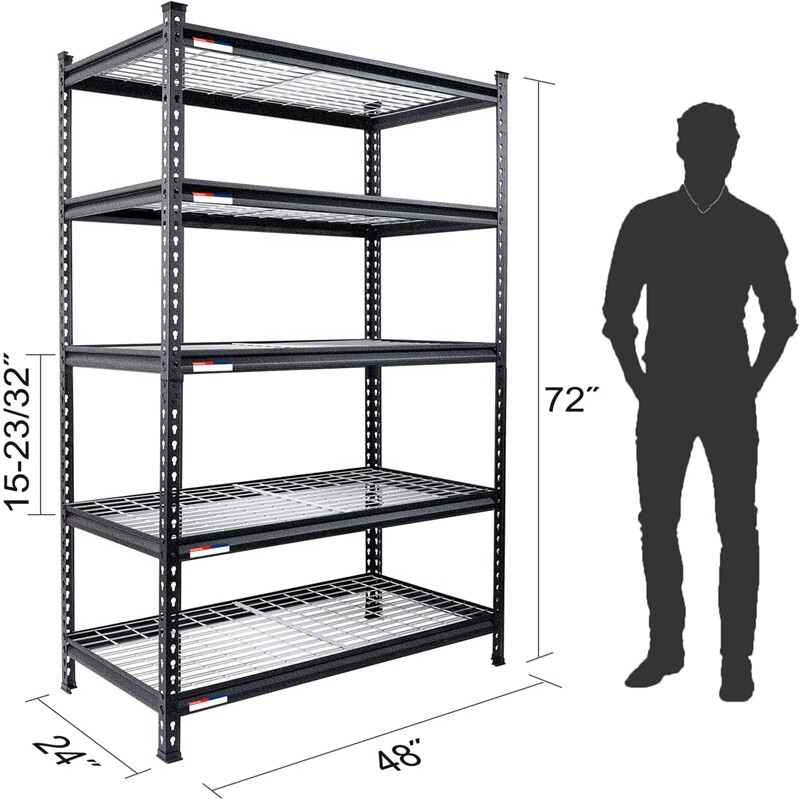WORKPRO 5-Tier 72-inch Heavy Duty Metal Storage Shelving Unit Storage Rack Shelf