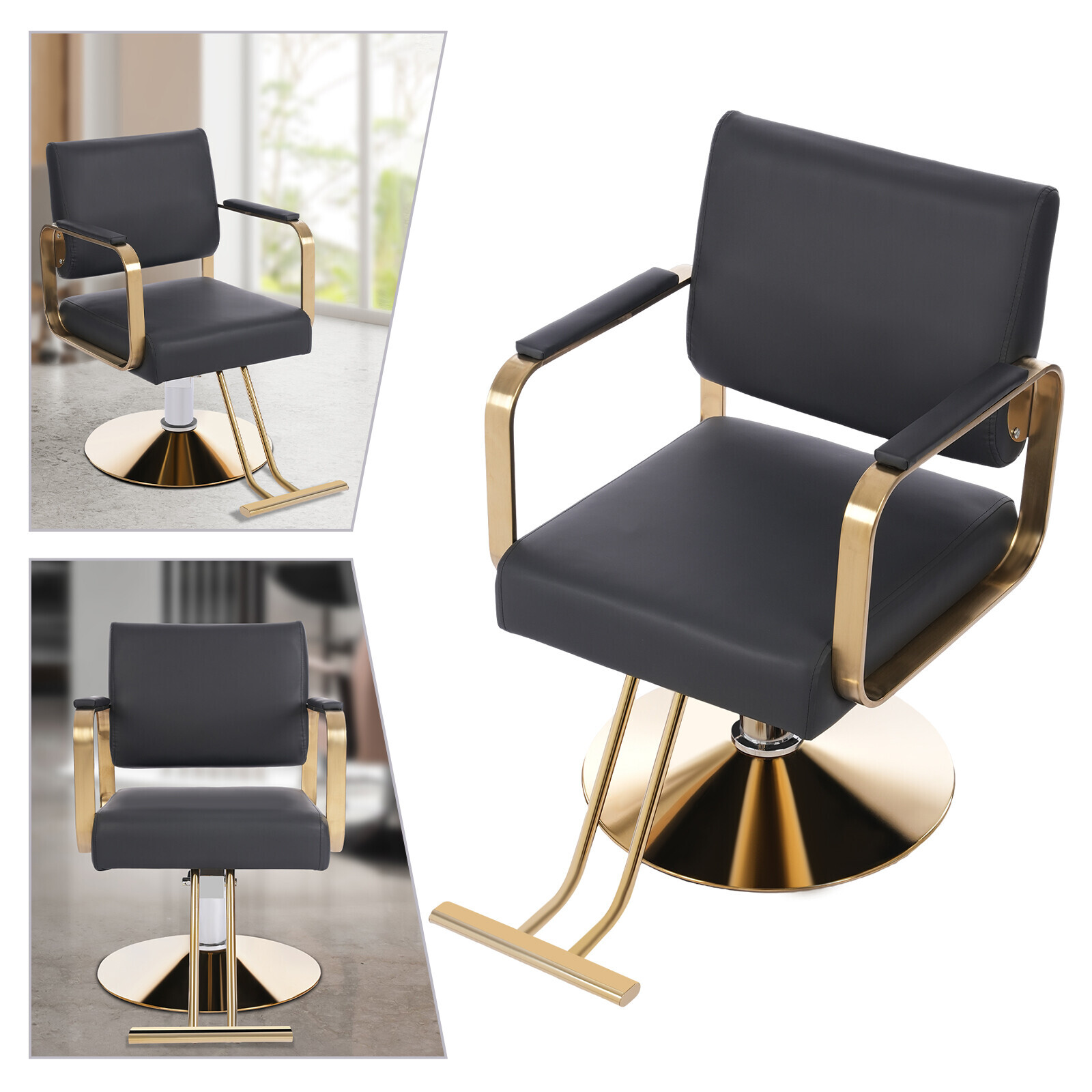 Beauty Salon Chair Barber Chair for Hair Stylist with Hydraulic Pump & Footrest