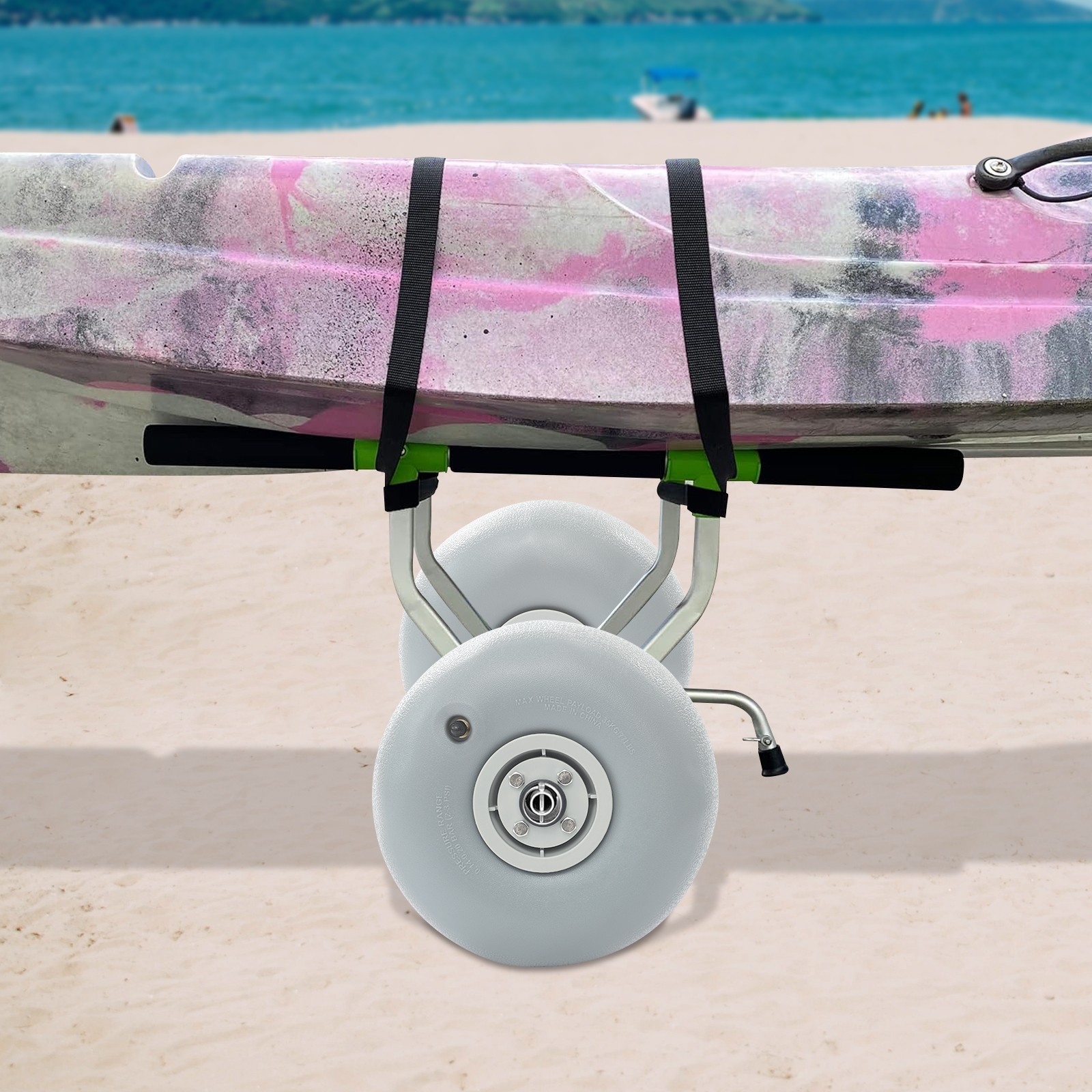 2PCS Balloon Beach Sand Tires Inflatable Beach Cart Tires Beach Balloon Wheel