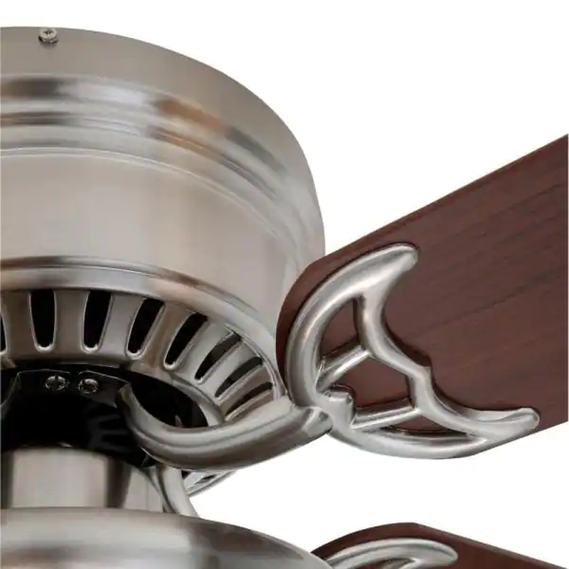 NEW Hugger 52 In. LED Indoor Brushed Nickel Ceiling Fan With Light Kit