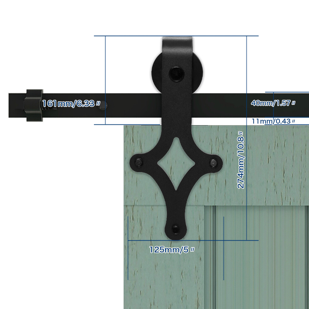 4FT -20FT Sliding Barn Door Hardware Track Single/Double Door Kit, Home/Kitchen