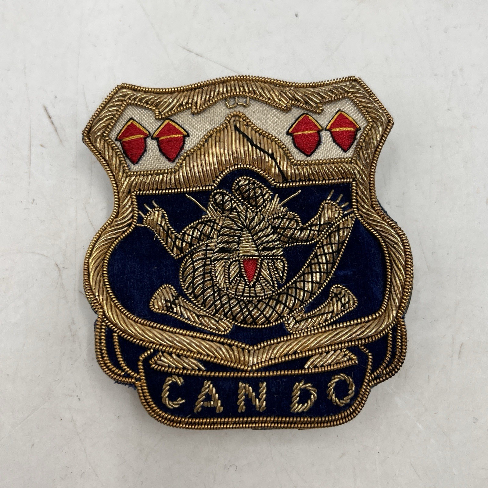 VINTAGE WWII US ARMY 15th INFANTRY REGIMENT CAN DO DRAGON CREST BADGE Patch Rare