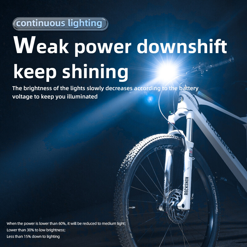 ROCKBROS Cycling Headlight USB Rechargeable MTB Road Bike Front Light Night LED