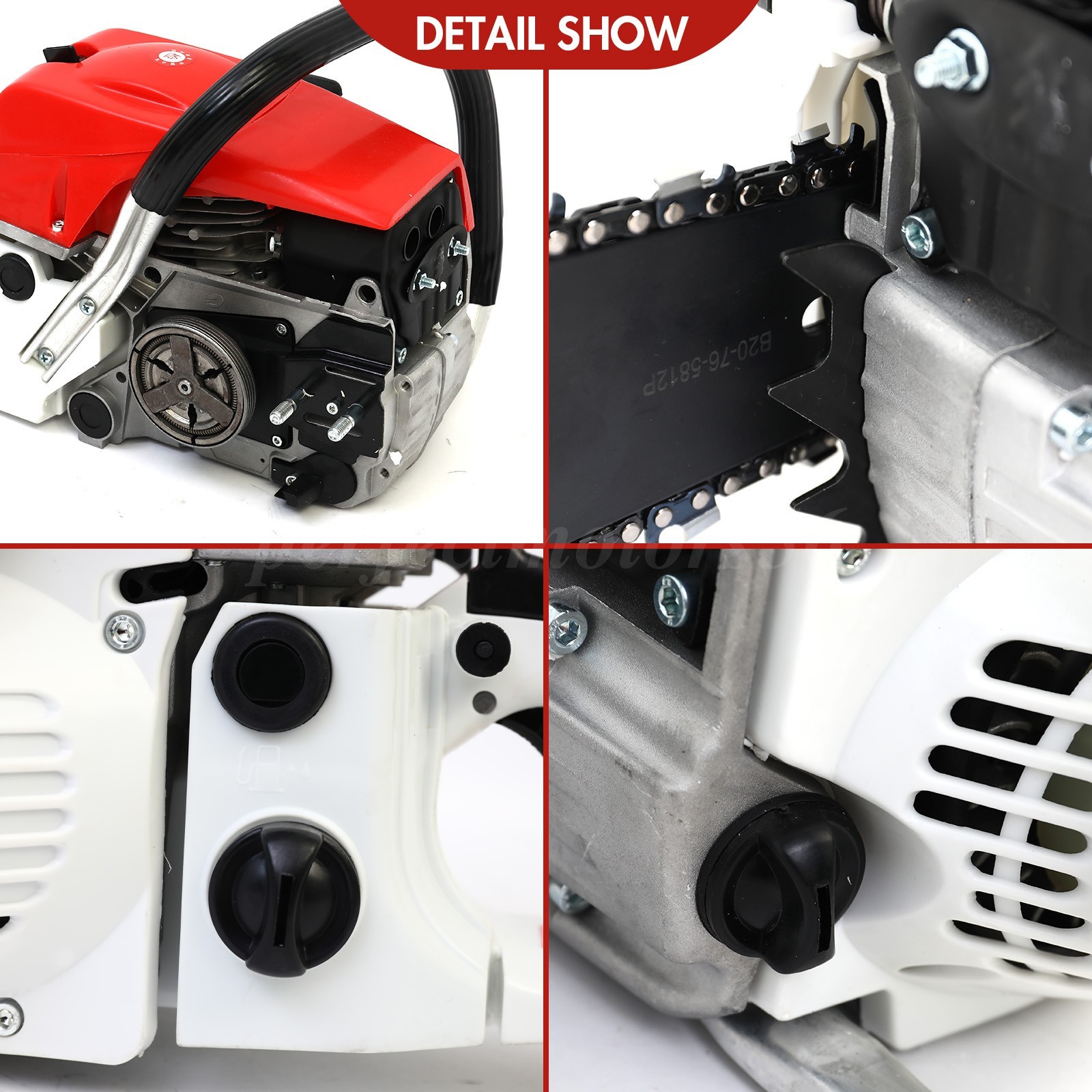 2-Stroke Gasoline Chainsaw 52 CC 20" Bar Power Engine Wood Cutting Gas Chain Saw