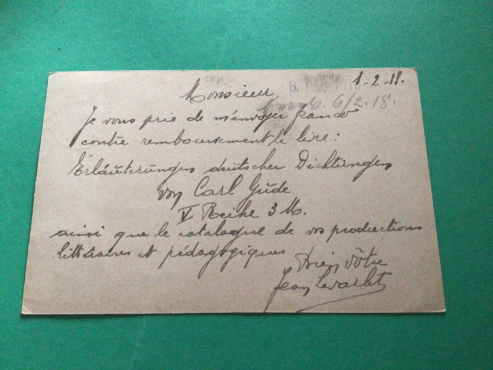 Germany Occupied territories Belgium 1918 used postcard A17957