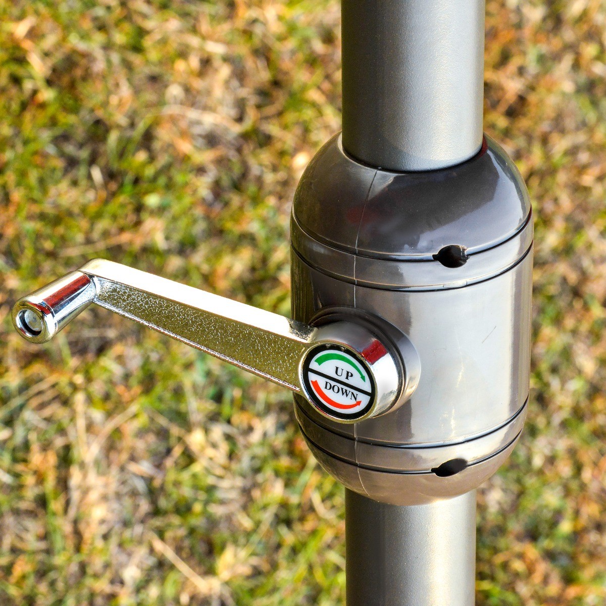 15 ft Outdoor Double Sided Market Patio Umbrella for Deck Pool with Base Crank