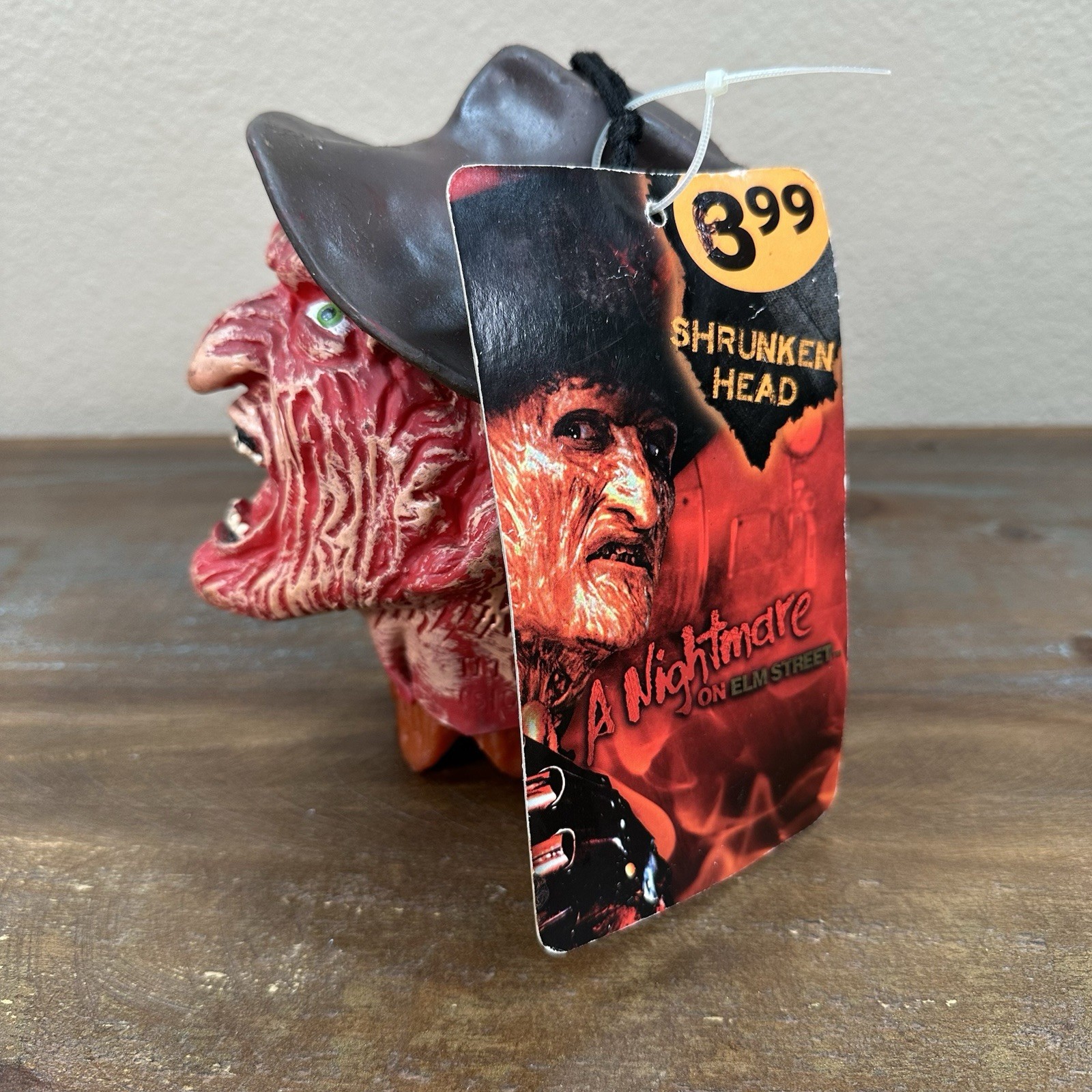 NWT Nightmare on Elm Street Freddy Krueger Rubber Shrunken Head New Line 7”