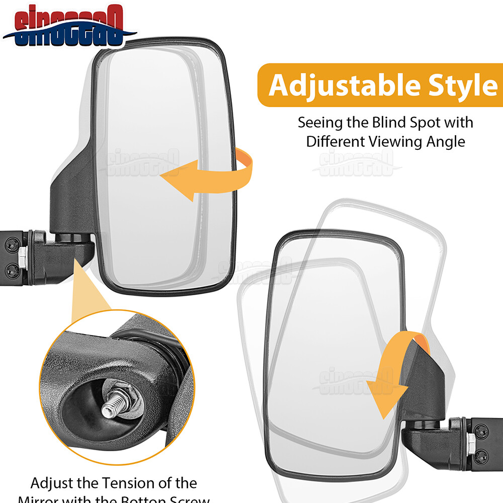 2x Side Folding Rear View Mirrors For Can-Am Defender HD8 HD10 HD5 Max 2016-24