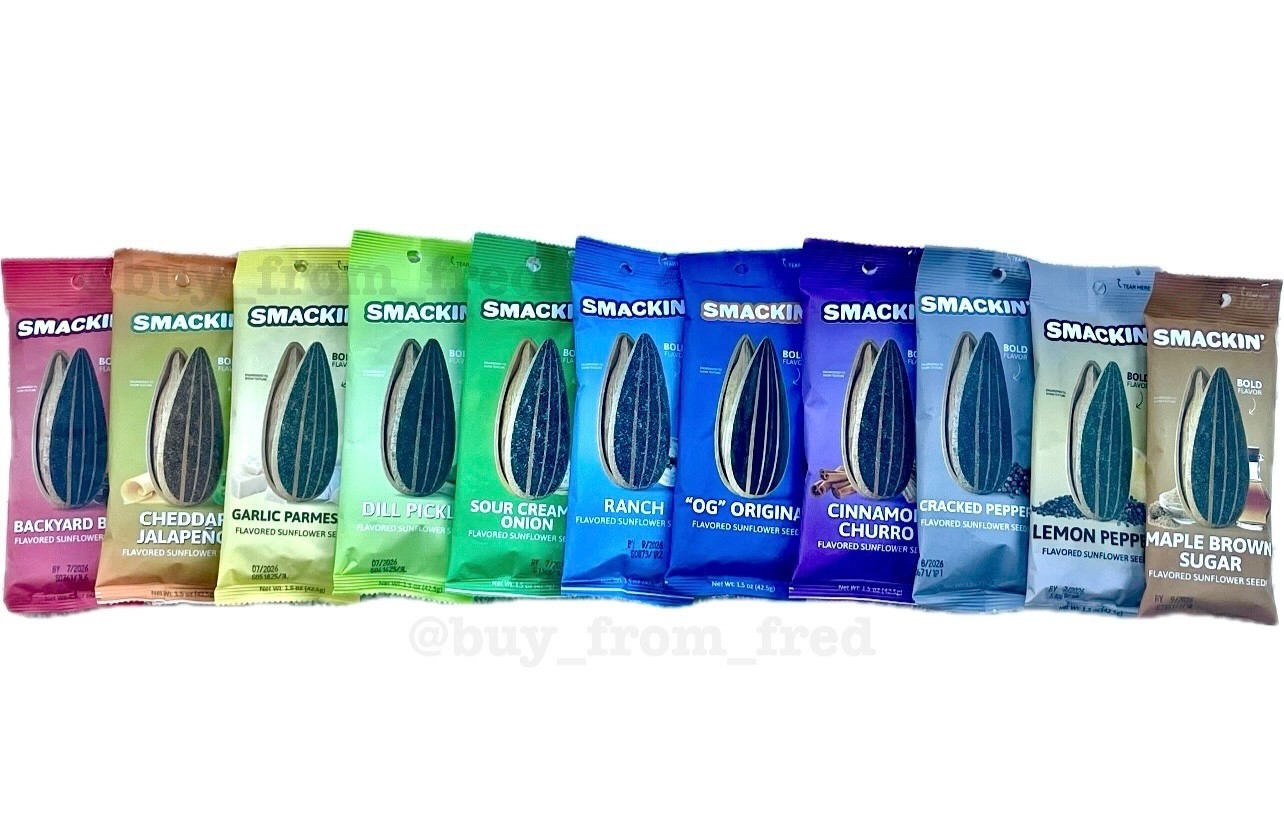 Smackin’ Sunflower Seeds 1.5oz Bags - Choose Your Flavors!