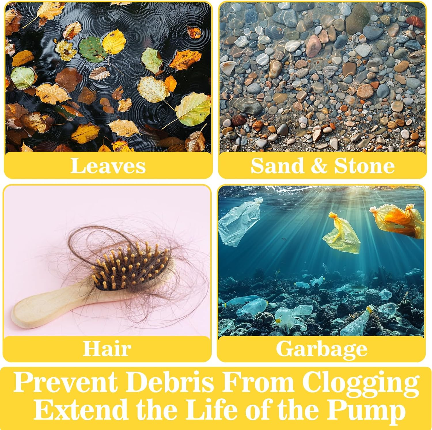 4PCS Pump Filter Mesh Bag – 17x17 in Pond Pump Barrier Bag for Pool, Aquarium