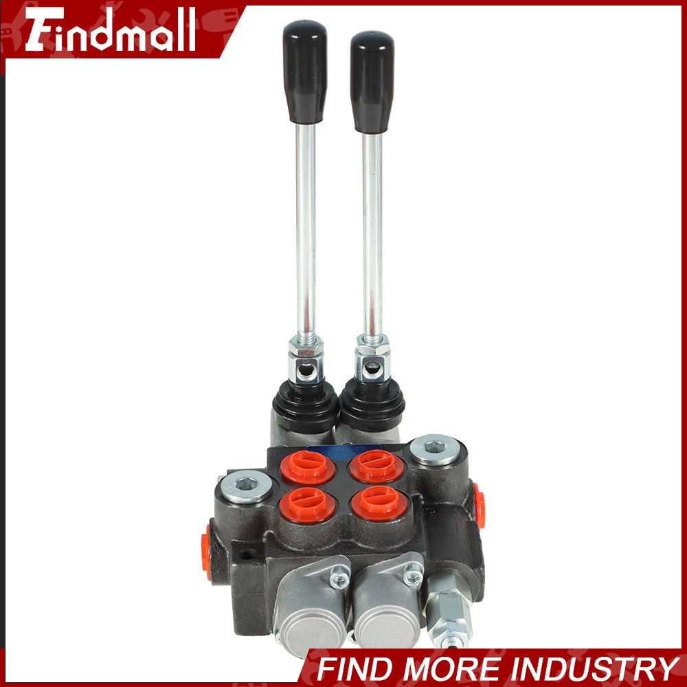 2 Spool 11 GPM Hydraulic Monoblock Double Acting Control Valve SAE Ports