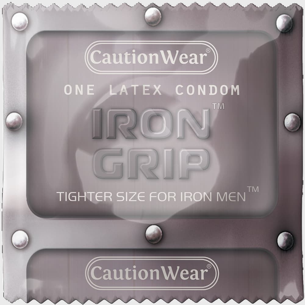 Caution Wear IRON GRIP Condom🍯Small Men's Latex Lubricated Ultra Thin Snug Grip