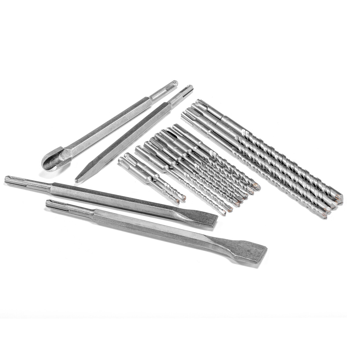 17PC Drill Bits & Chisel SDS PLUS Rotary Hammer BIt Set Fits Bosch & Hilti Plus