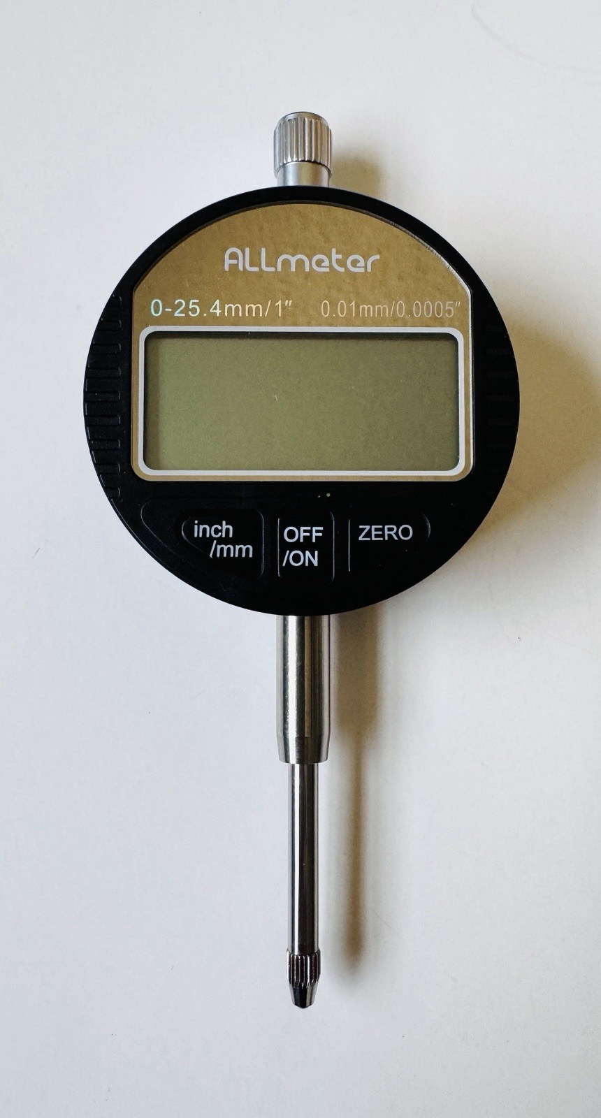 Allmeter Digital Dial Indicator TL338, 0-25.4mm 1” Gauge Inch mm Precision