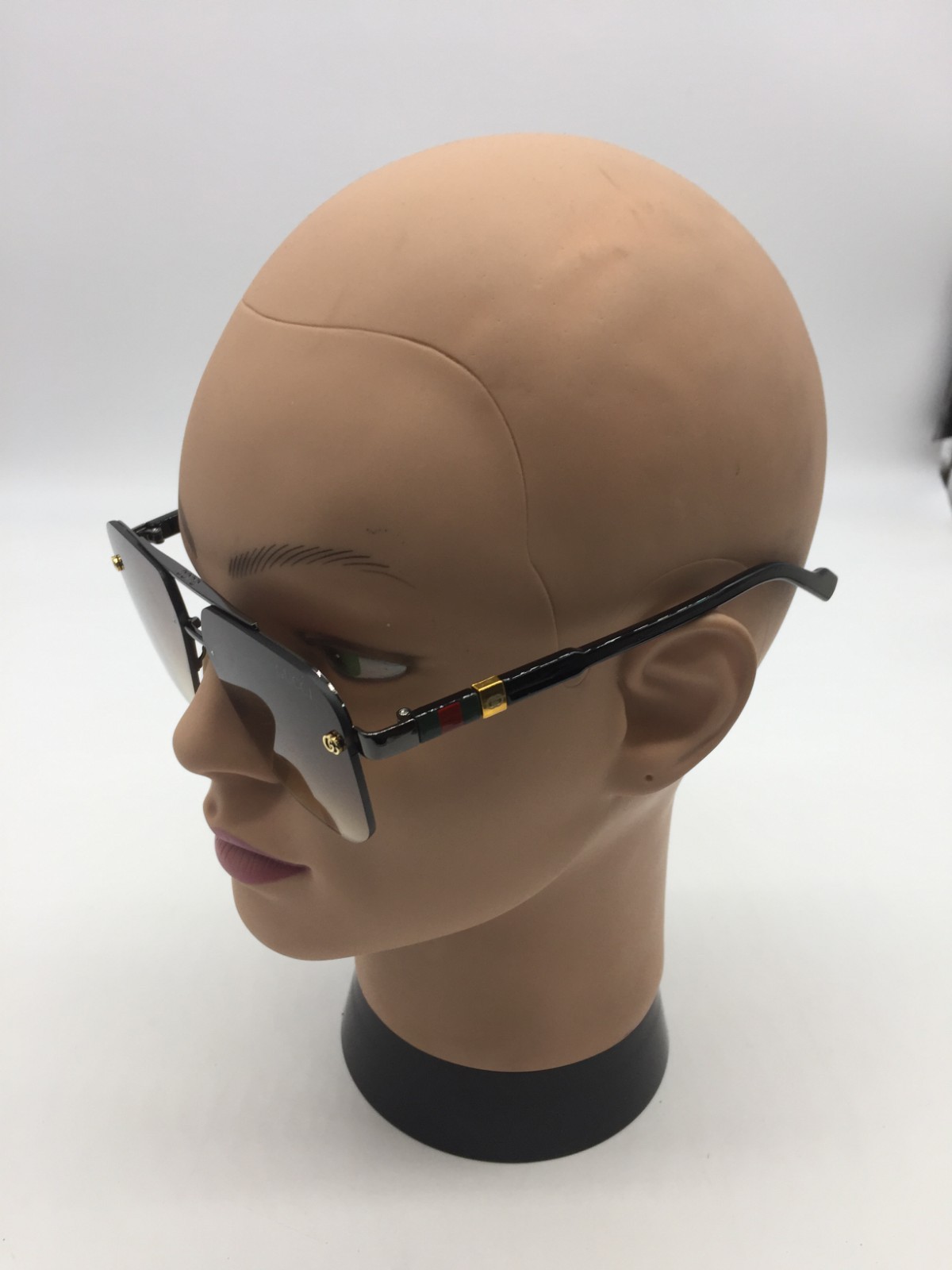 Gucci Gunmetal Designer Sunglasses Brown Lens