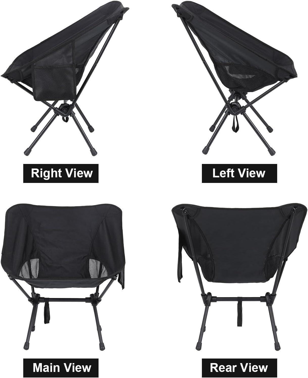 2-Pack Collapsible Camp Chairs w/Carrying Bag Outdoor Chair Camping Hiking