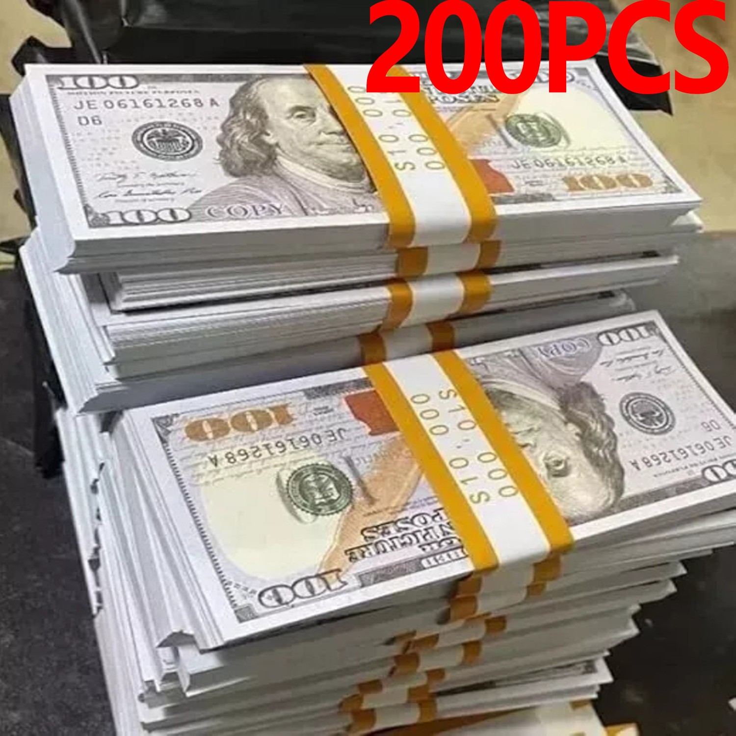 200 PCS Prop Fake Toys Money BANK GAMES CASH PAPER 100 DOLLAR BILLS $ US Toys