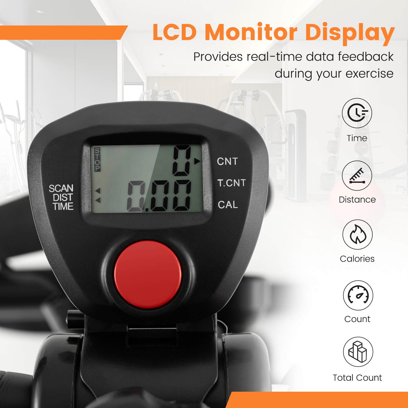 Adjustable LCD Pedal Exercise Bike W/Massage Total Body Fitness Rehab Equipment