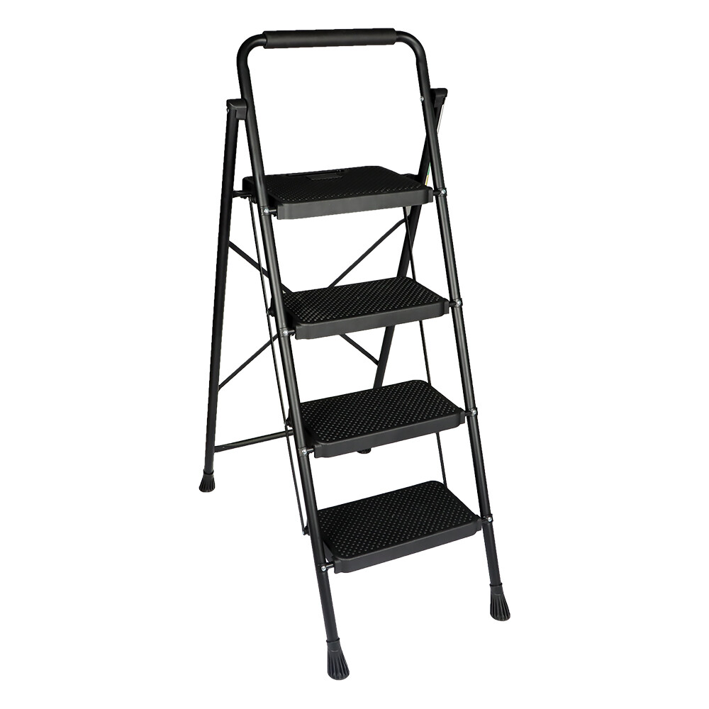 Folding Step Stool Wide Anti-Slip Pedal Sturdy Steel Ladder 2/3/4 steps