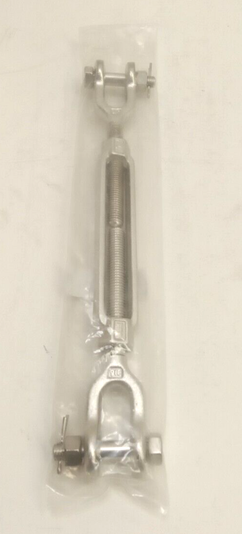 Suncor S0108-JJ16 Stainless Steel Turnbuckle Open Body Forged Jaw & Jaw 5/8"x 6"