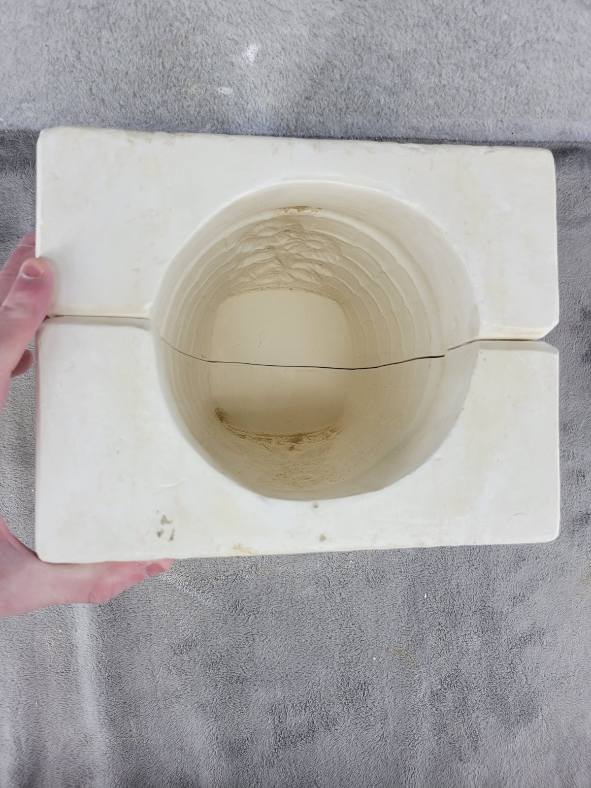 Vintage Ceramic Slip Casting Mold Of Daisy Flower Pot