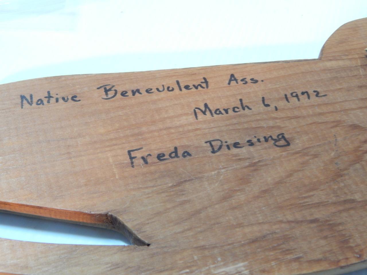 IMPORTANT " FREDA DIESING " HAIDA NW INDIAN WHALE CARVING MASTER CARVER
