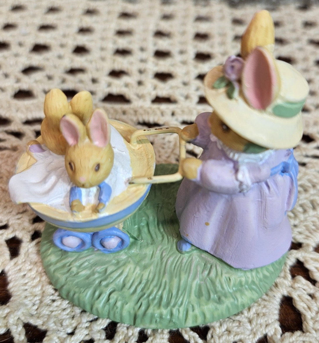 Set of 3 Avon Forest Friends Collection Bunny Rabbits Figurines Easter Spring